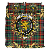 Cumming Hunting Ancient Tartan Crest Bedding Set - Golden Thistle Style
